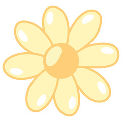 yellow flower cartoon