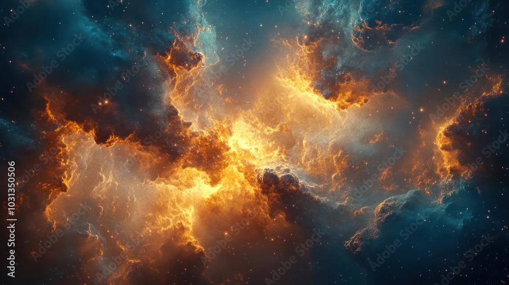 Wall mural a computer generated image of a star cluster