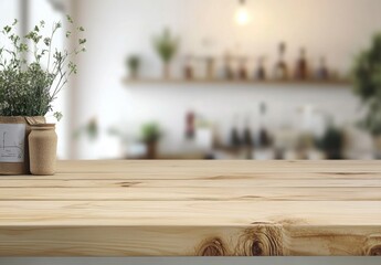 Wooden Tabletop Mockup.