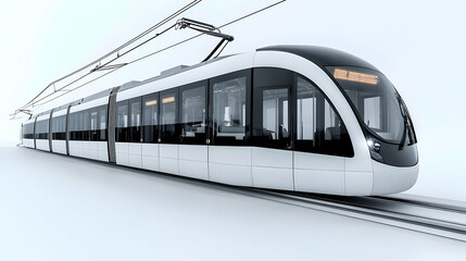 Naklejka premium Modern train design showcasing sleek aesthetics and functionality.