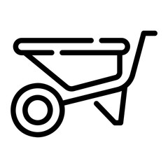wheelbarrow Line Icon