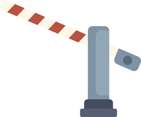 Automatic barrier gate closing, prohibiting passage