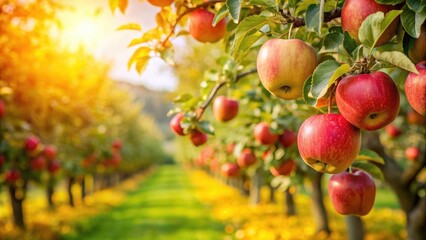 Apples hanging from yellow orchard tree in farm, apples, yellow, orchard, tree, farm, ripe, fruit, agriculture, harvest, fresh