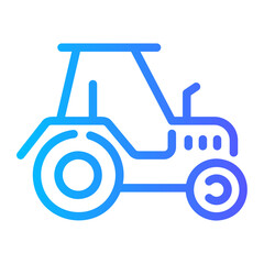 tractor Line Gradient Icon