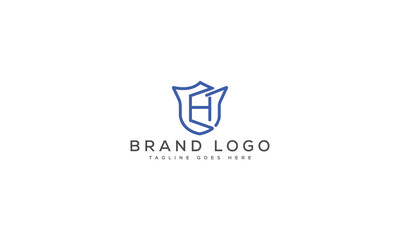 H logo design vector template design for brand.