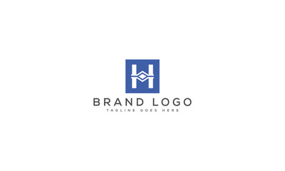 H logo design vector template design for brand.