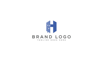 H logo design vector template design for brand.