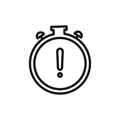 Alarm exclamation icon Thin line flat illustration