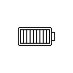 Battery Icon Thin line flat illustration