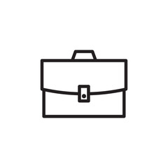 Briefcase icon Thin line flat illustration