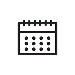 Calendar icon Thin line flat illustration