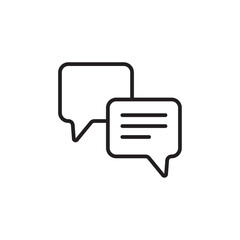 Chat Icon Thin line flat illustration