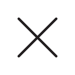 Close Icon Thin line flat illustration