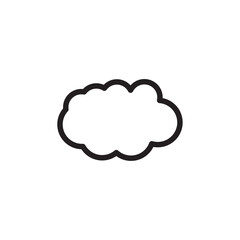 Cloud icon Thin line flat illustration