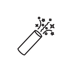 Confetti icon Thin line flat illustration