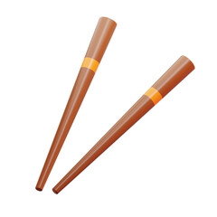 chopstick 3d icon illustration