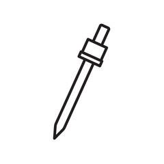 Dropper icon Thin line flat illustration