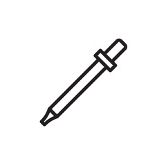 Eye dropper icon Thin line flat illustration