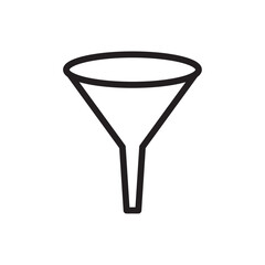 Funnel icon Thin line flat illustration