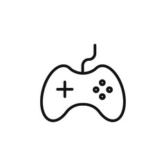 Gaming Controller Icon Thin line flat illustration
