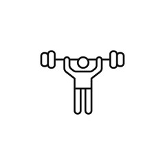 Gym icon Thin line flat illustration