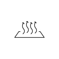 Heat icon Thin line flat illustration