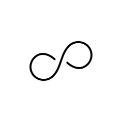Infinite icon Thin line flat illustration