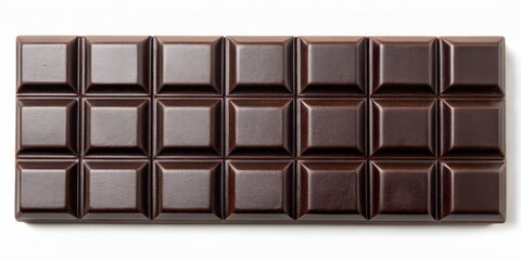 Obraz premium Dark chocolate bar isolated on background, dark chocolate, bar, dessert, sweet, cocoa, gourmet, treat, luxury