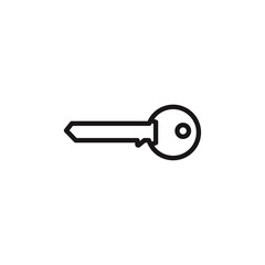 Key icon Thin line flat illustration