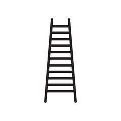 Ladder icon Thin line flat illustration