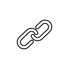 Link icon Thin line flat illustration