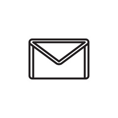 Mail Icon Thin line flat illustration