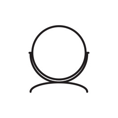 Makeup mirror icon Thin line flat illustration