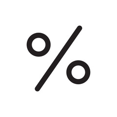 Percentage Icon Thin line flat illustration