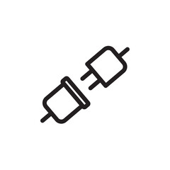 Plugin icon Thin line flat illustration