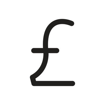 recommend clip art: Pound Icon Thin line flat illustration