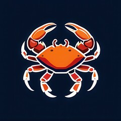 Fototapeta premium Logo design blue crab mascot custom crab college logo. Mascot custom crab college logo