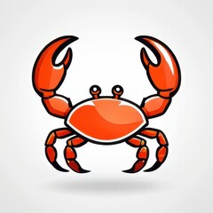 Fototapeta premium Logo design blue crab mascot custom crab college logo. Mascot custom crab college logo
