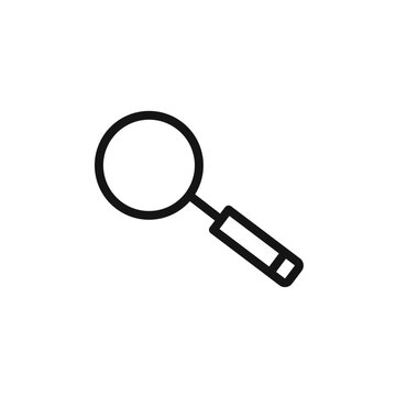 recommend clip art: Search icon Thin line flat illustration