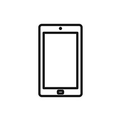 Smartphone icon Thin line flat illustration