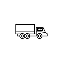 Truck icon Thin line flat illustration