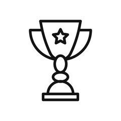 Trophy icon Thin line flat illustration
