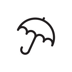 Umbrella icon Thin line flat illustration