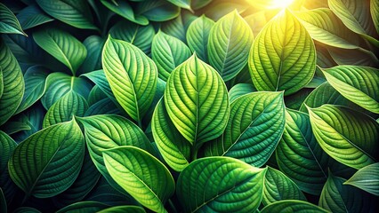 Fototapeta premium Drone Photography of Lush Green Leaf Nature Background for Stunning Generative AI Design Concepts