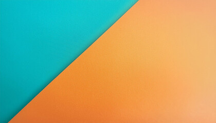 Vibrant teal and orange hues meet in a dynamic diagonal split, creating a striking contrast and modern aesthetic. A captivating blend of color and form.