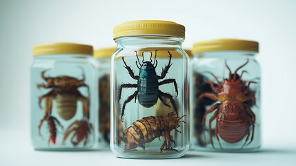 insects in a jar