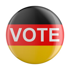 Vote on white background. Isolated 3D illustration