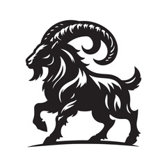 Fototapeta premium a goat icon silhouette vector illustration on white background