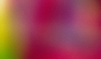 Magenta purple green orange abstract noise texture backdrop design. Grainy gradient with vibrant colors flow, bright, shine, glowing gradient background, banner, poster, copy space