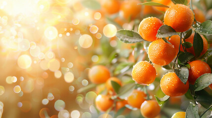 fresh Orange fruits on background